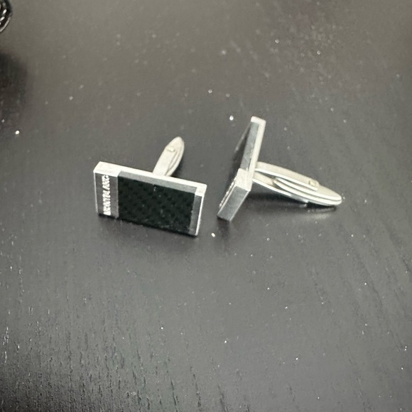Montblanc Silver and Black Cufflinks